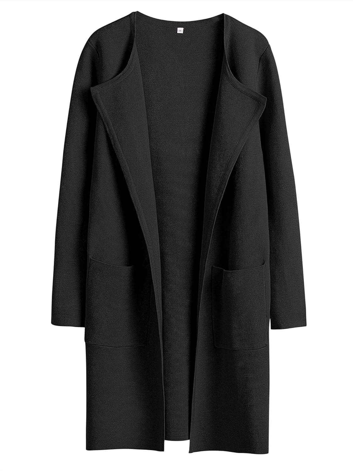 ANRABESS Long Open-Front Knit Cardigan